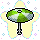 ZELDZAME Miniatuur Groene Parasol

