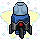 ZELDZAME Miniatuur Blauwe Rookmachine
