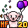 Fevie de mascotte feestte ook mee met 20 jaar HabboFever!
