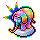 Rainbow Elephant Statue
