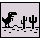 Dinosaure noir et blanc
