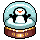 Pingouin sous la neige
