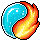 Fire glows; Water flows
