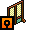 Wooden screen - aqua