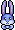 Blue Bow Bunny
