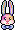 Rainbow Bow Bunny